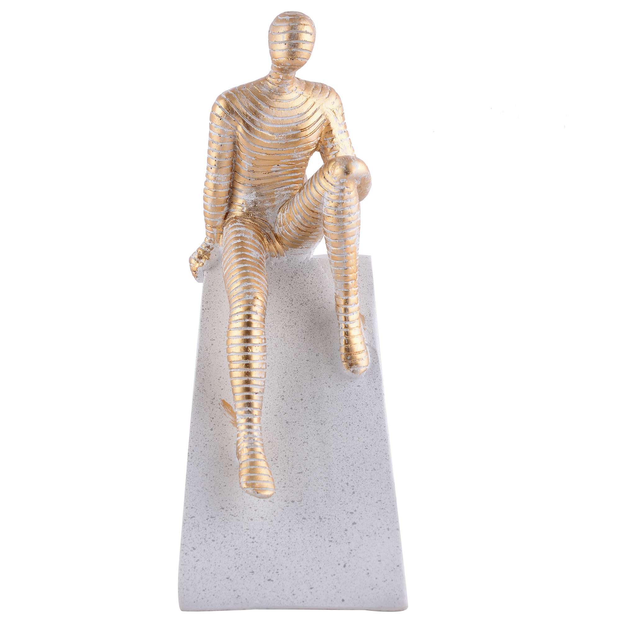 Men Sitting on Ball Showpiece for Home Decor Showpiece, Atlas Sculpture for Office Table Décor multicolour - Image 4