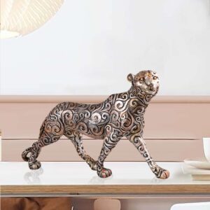 Panther Standing Position Animal Showpiece Antique Sculpture for Home Decor Showpiece Figurine